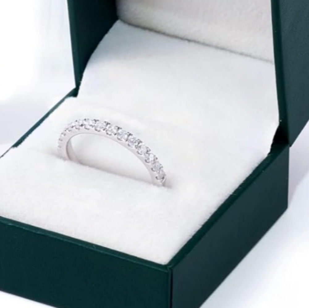 Moissanite 925 Sterling Silver Sparkle Women's Ring